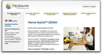 Telemar's SeaCall page
