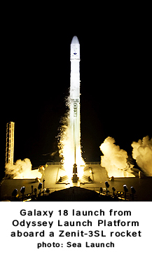 Sea Launch Galaxy 18 launch shot