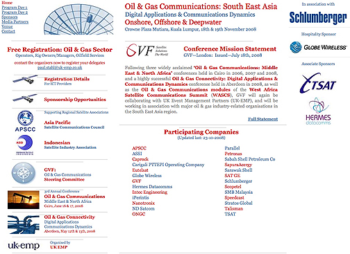 Oil&Gas Asia Conference homepage