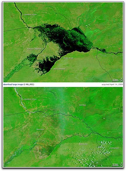 Nabia flooding (NASA Terra)