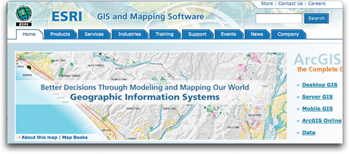 ESRI homepage banner