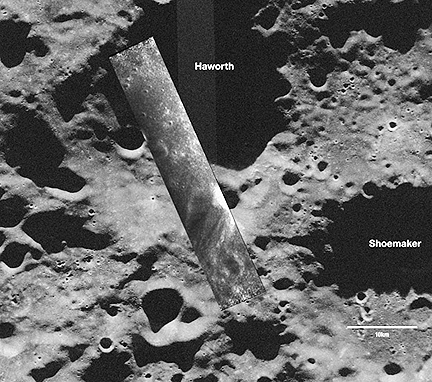 Chandrayan-1 view of moon craters