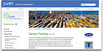 Par Logistics Mngmnt Systems homepage banner