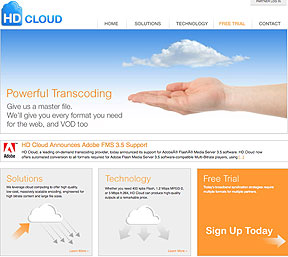 HD Cloud homepage