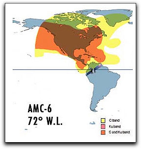 SES AMERICOM's AMC-6 sat footprint