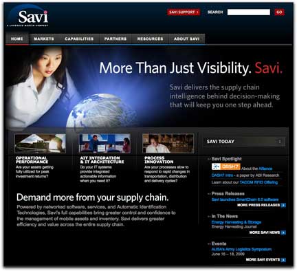 Savi homepage