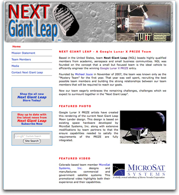 Next Giant Leap homepage