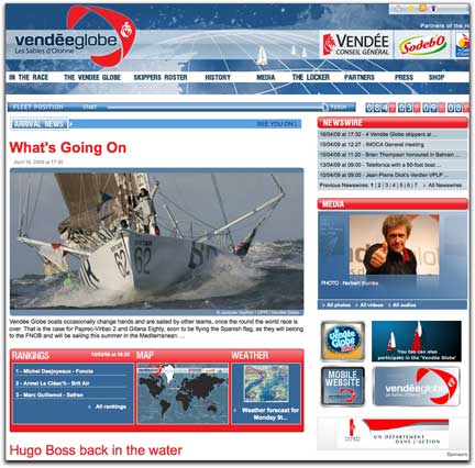 Vendee Globe homepage