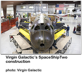 Virgin Galactic's SpaceShipTwo construction