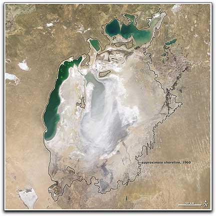 Aral Sea dust NASA Terra