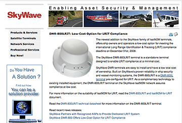 SkyWave LRIT page