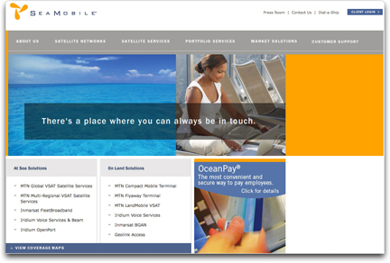 SeaMobile homepage