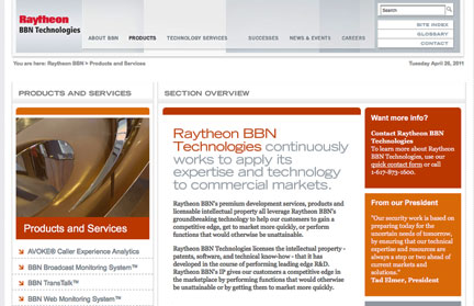 Raytheon BBN Technologies… Command + Control Conditioning (Comms) – SatNews