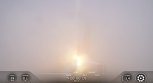 SpaceX launches and lands NROL-48 on secret mission in dense fog from California on Monday