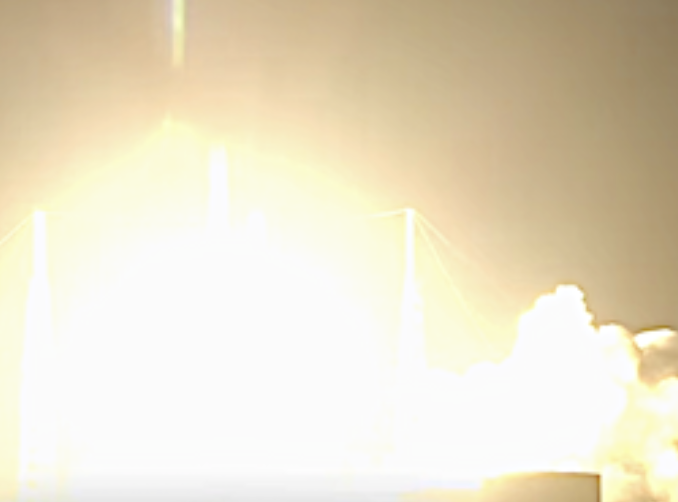 Amazon's KF-03 mission is launched by SpaceX on a Florida night