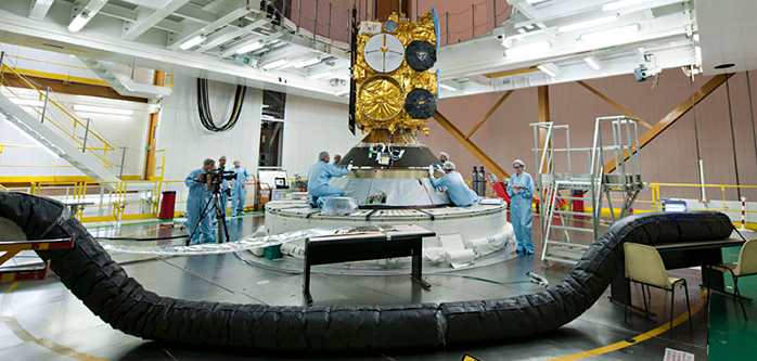 Arianespace’s INSAT-3D Integrates + Mates (Launch)